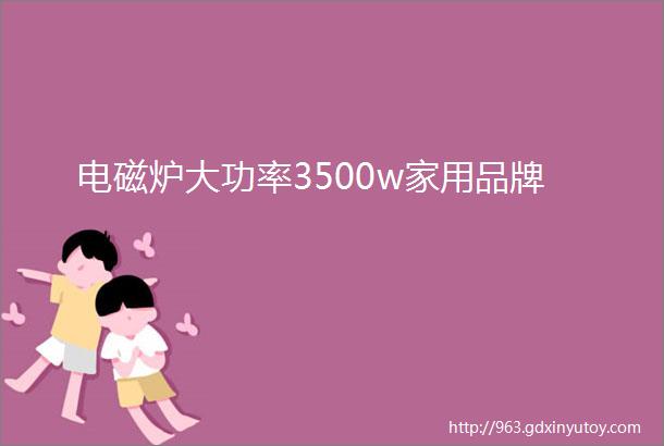 电磁炉大功率3500w家用品牌