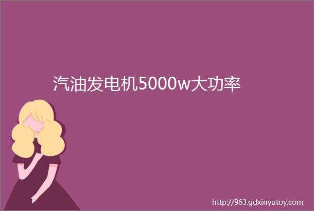 汽油发电机5000w大功率