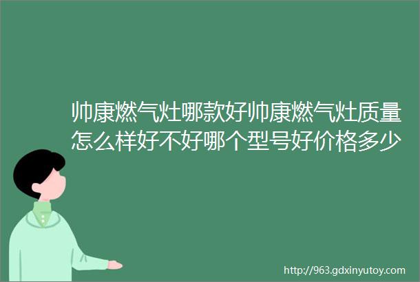 帅康燃气灶哪款好帅康燃气灶质量怎么样好不好哪个型号好价格多少钱一台