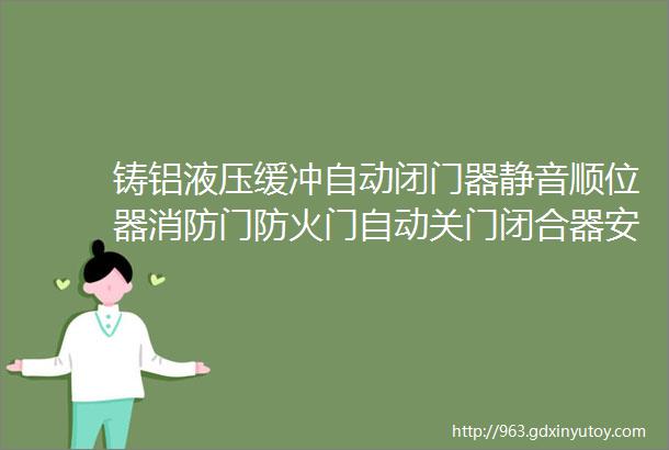 铸铝液压缓冲自动闭门器静音顺位器消防门防火门自动关门闭合器安装方法详解细节要点