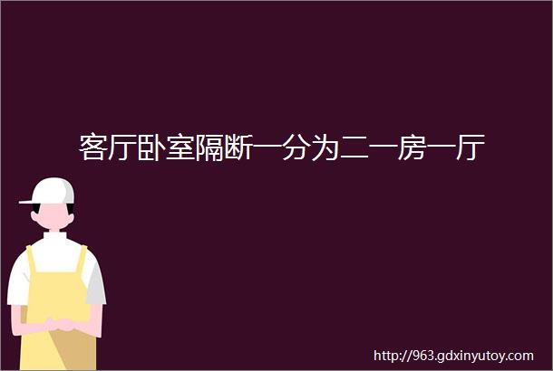 客厅卧室隔断一分为二一房一厅