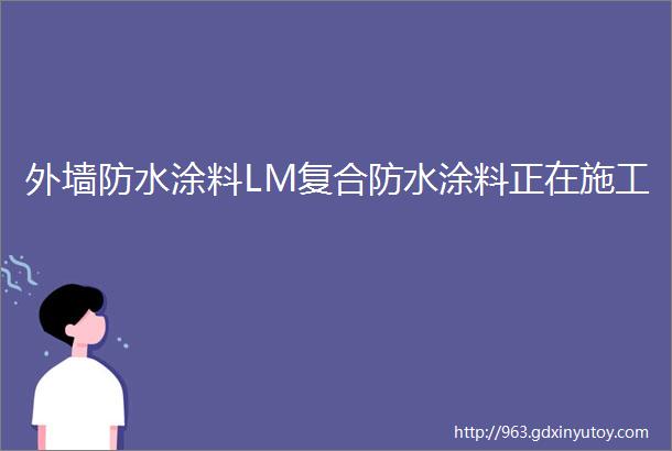 外墙防水涂料LM复合防水涂料正在施工