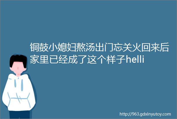 铜鼓小媳妇熬汤出门忘关火回来后家里已经成了这个样子helliphellip