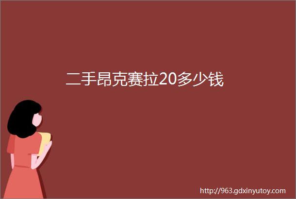 二手昂克赛拉20多少钱