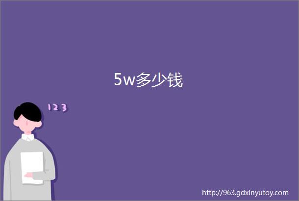 5w多少钱