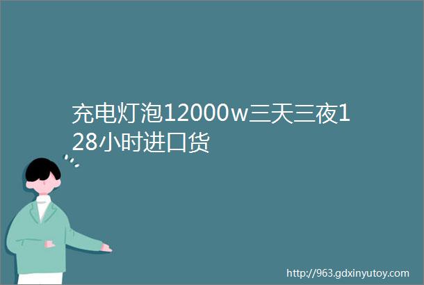 充电灯泡12000w三天三夜128小时进口货